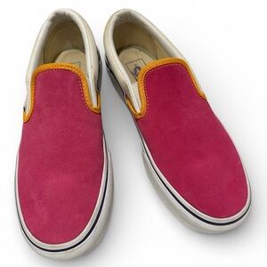 Vans Pink Suede Slip On Flats 8